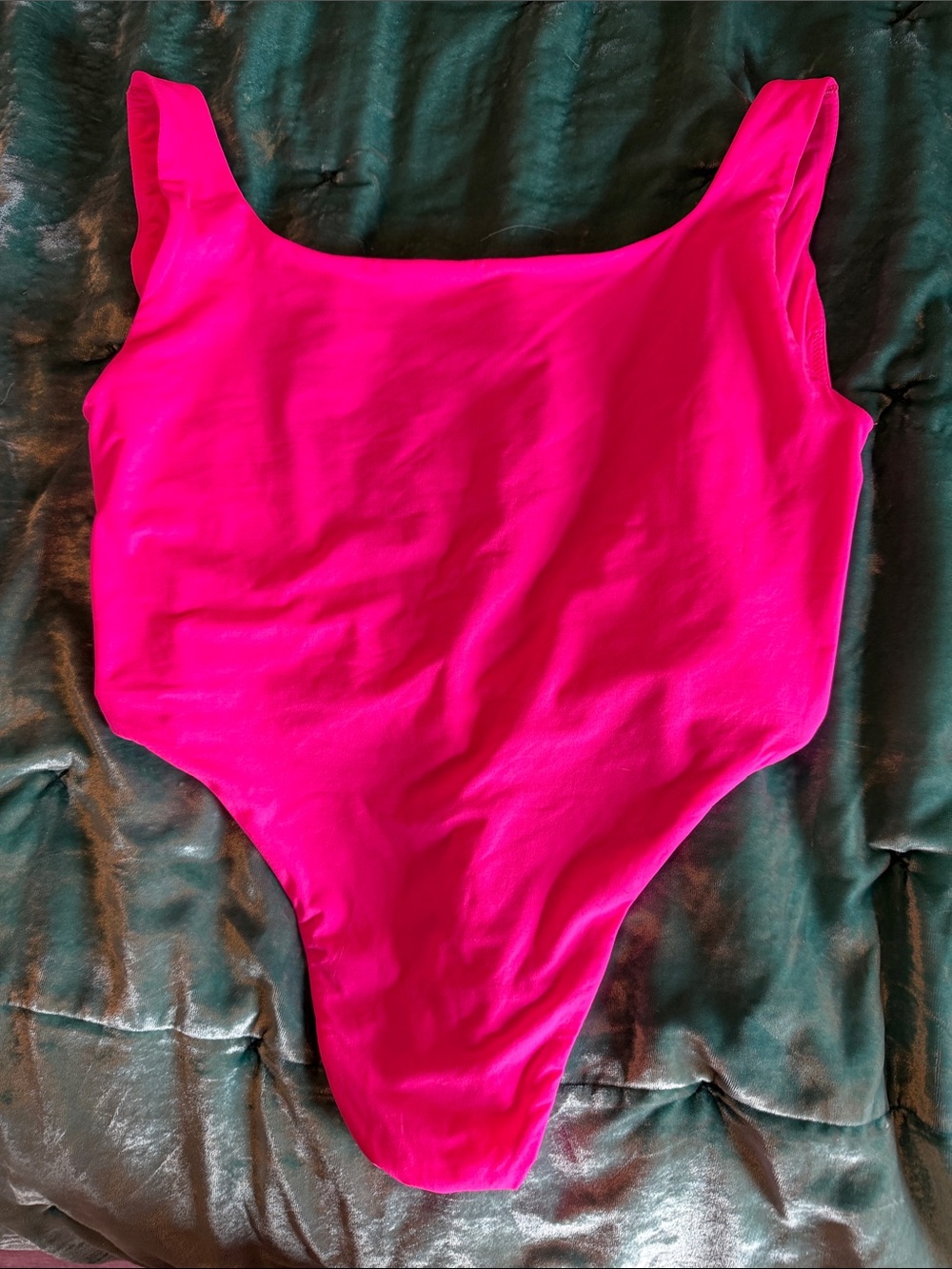 Skims Neon Pink Thong Bodysuit - Picture 2 of 3